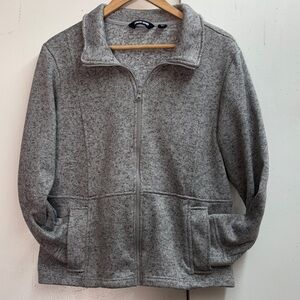 Lands' End Women's Heather Gray Utility Jacket